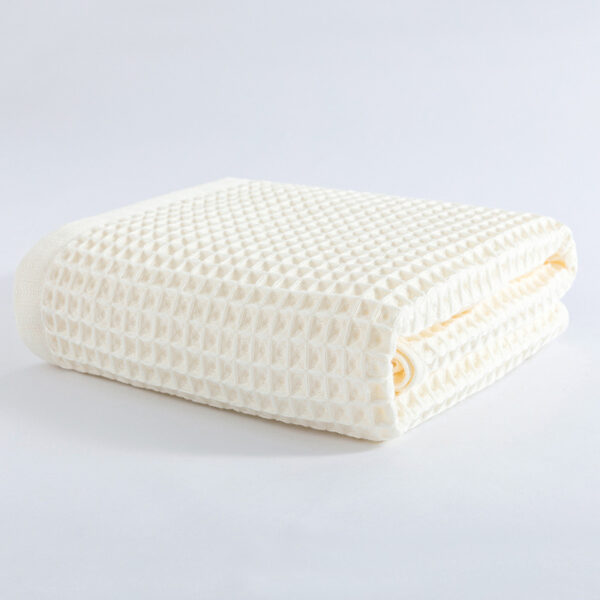 Waffle Soft Cotton Bath Towel White