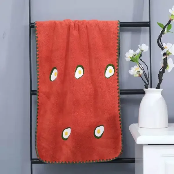 Cozy Charm Kitchen Towel Red