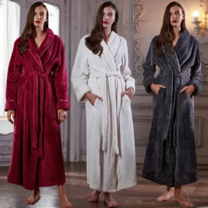 Terry Treat Jacquard Flannel Bath Robes